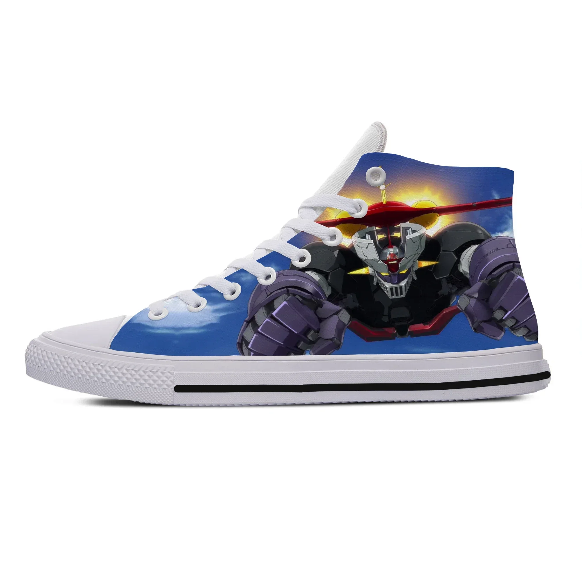 Women'S Shoes Z - ホットな日本のアニメ漫画マジンガーZ UFOロボットファッション女性男性軽量スニーカー高品質ハイヘルプカジュアルボードシューズ