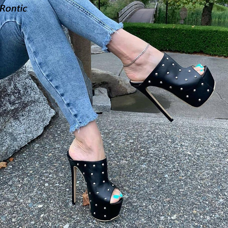 Women Shoes Waterproof - ロンティック 2021 ハンドメイド レディース ミュール サンダル