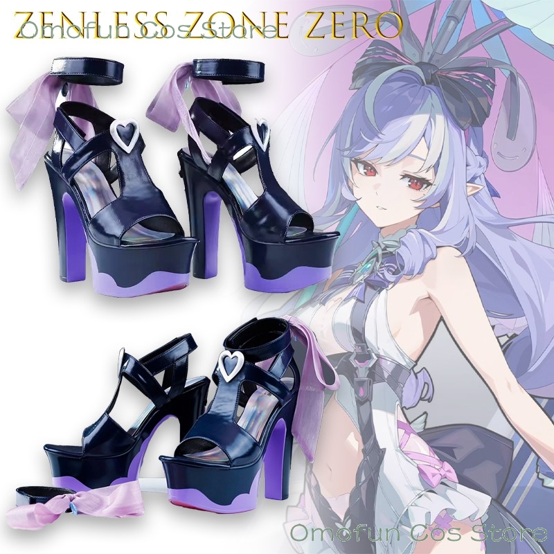 Women'S Shoes Zone - ゼンレスゾーンゼロヴィヴィアンエレガントハイヒールアニメコスプレ靴女性のためのコスプレハロウィンカーニバルブーツアニメ靴カスタマー