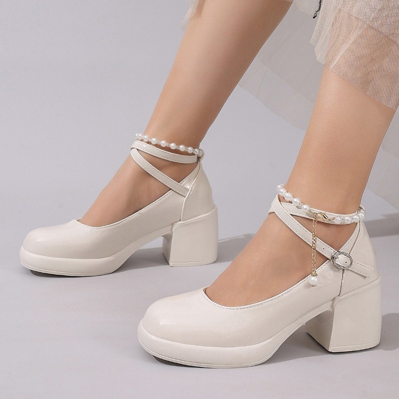 Women'S Heels - レディース パンプス シューズ ファッション クロスストラップ 浅履き