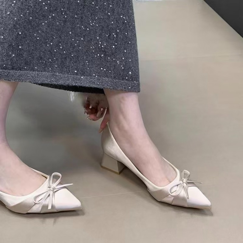 レトロなミッドレングスのシングルシューズ、春夏の新作、ファッ - Women'S Heels のレビューと価格