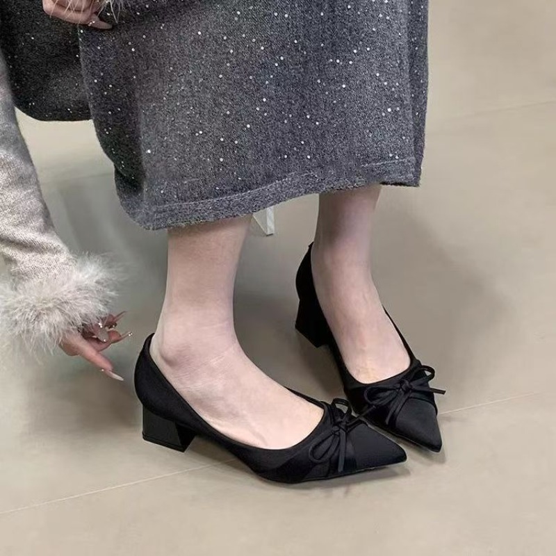 レトロなミッドレングスのシングルシューズ、春夏の新作、ファッ - Women'S Heels のレビューと価格
