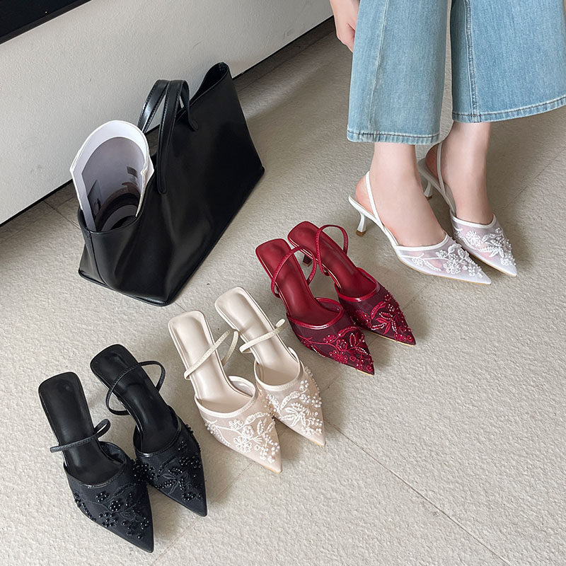 2026 エレガントなスリングバックサンダル女性薄型ハイヒー - Women Shoes Brand のレビューと価格