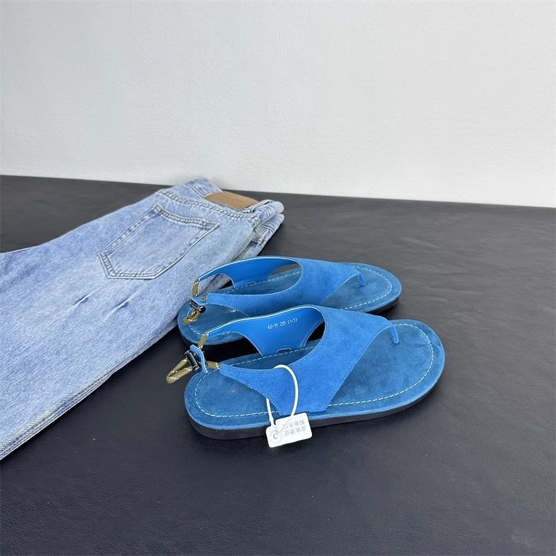 韓国風ミニマリストスエードスリングバックサンダル レディース - Thong Flat Sandal のレビューと価格