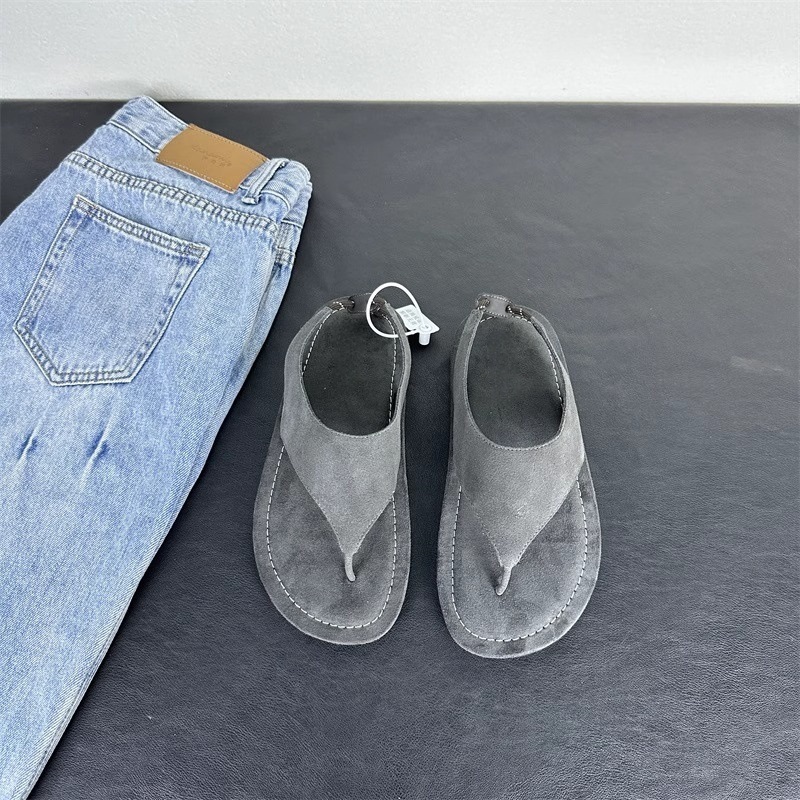 韓国風ミニマリストスエードスリングバックサンダル レディース - Thong Flat Sandal のレビューと価格