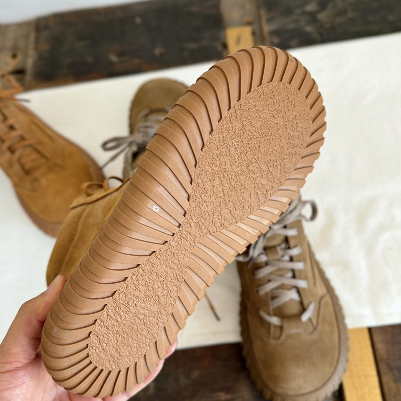 Careaymade-女性用のワイドヘッド本革ブーツ,厚いソ - Women'S Shoes Wide Width のレビューと価格