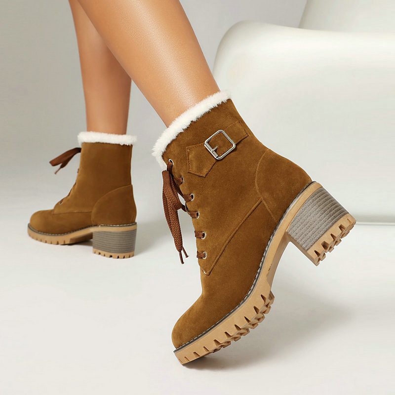 レディースウィンタースノーブーツ、スエードファー裏地付きアン - Women'S Xti Shoes のレビューと価格