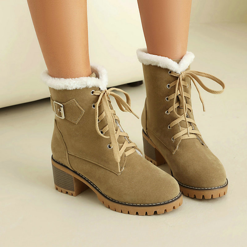 レディースウィンタースノーブーツ、スエードファー裏地付きアン - Women'S Xti Shoes のレビューと価格