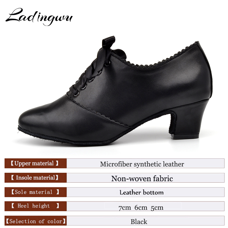 Ladingwu黒ラテン女性のダンスシューズマイクロファイバ - Women'S Shoes Z のレビューと価格
