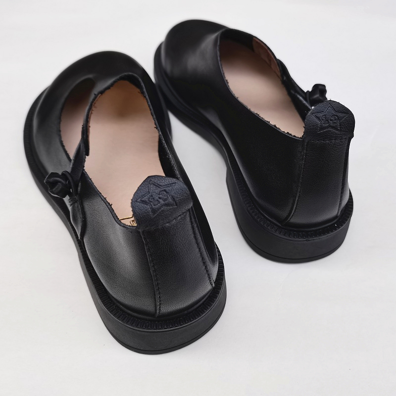 Careaymade-女性のためのレトロな革の靴,丸い頭の女 - Women'S Heels のレビューと価格