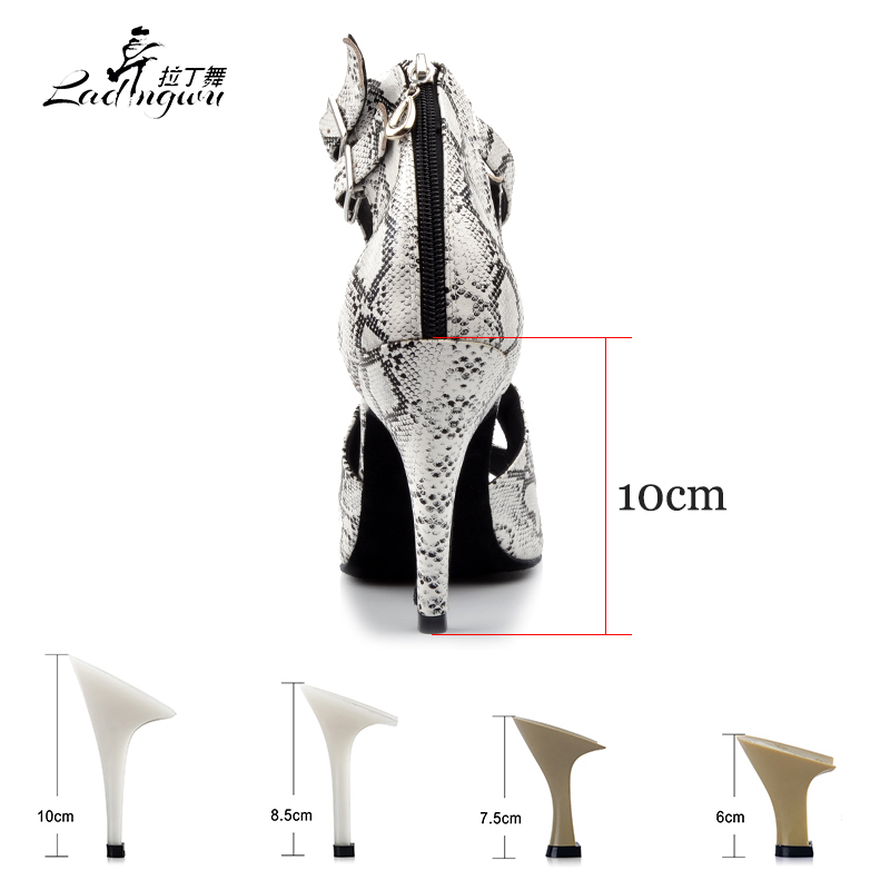 Ladingwu-女性用の白いスネークテクスチャのpuダンス - Women'S Shoes Z のレビューと価格