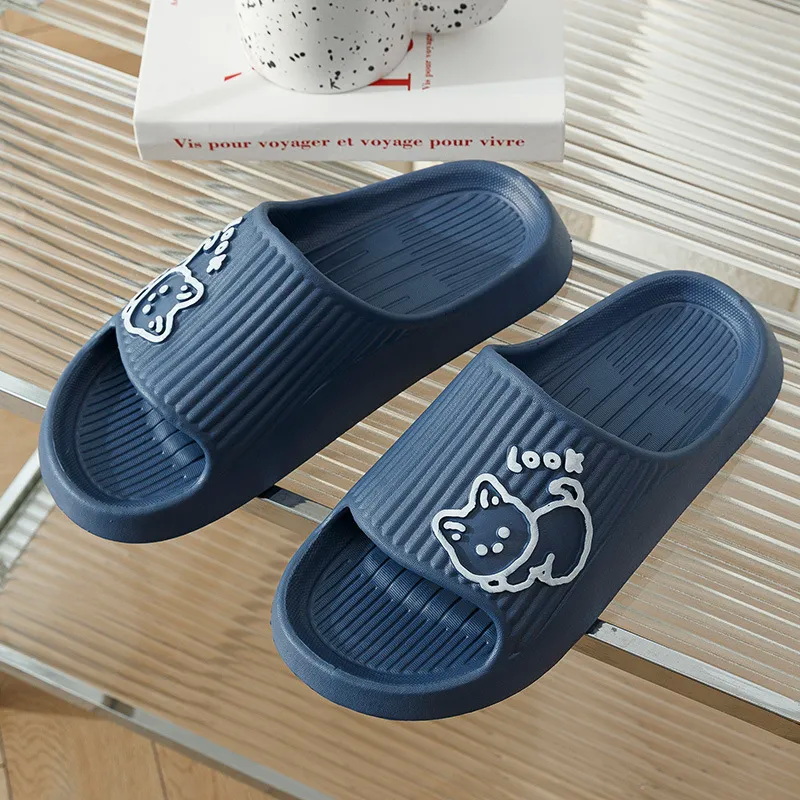 夏かわいい猫スリッパ女性超軽量カップルホームシューズ屋外ビー - Women Shoes Waterproof のレビューと価格