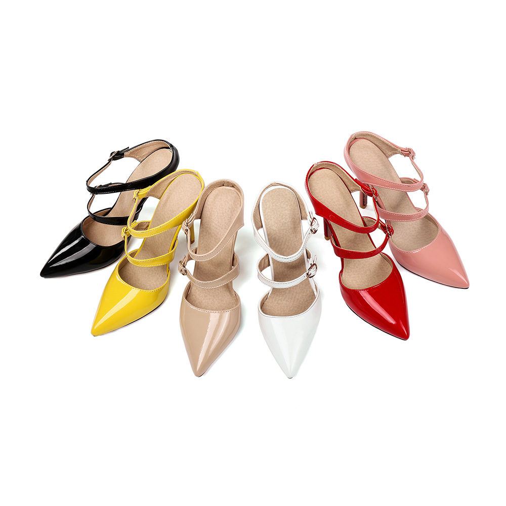 真新しいな赤、黄、女性ストリッパーサンダルスティレットハイヒ - Women Shoes Brand のレビューと価格