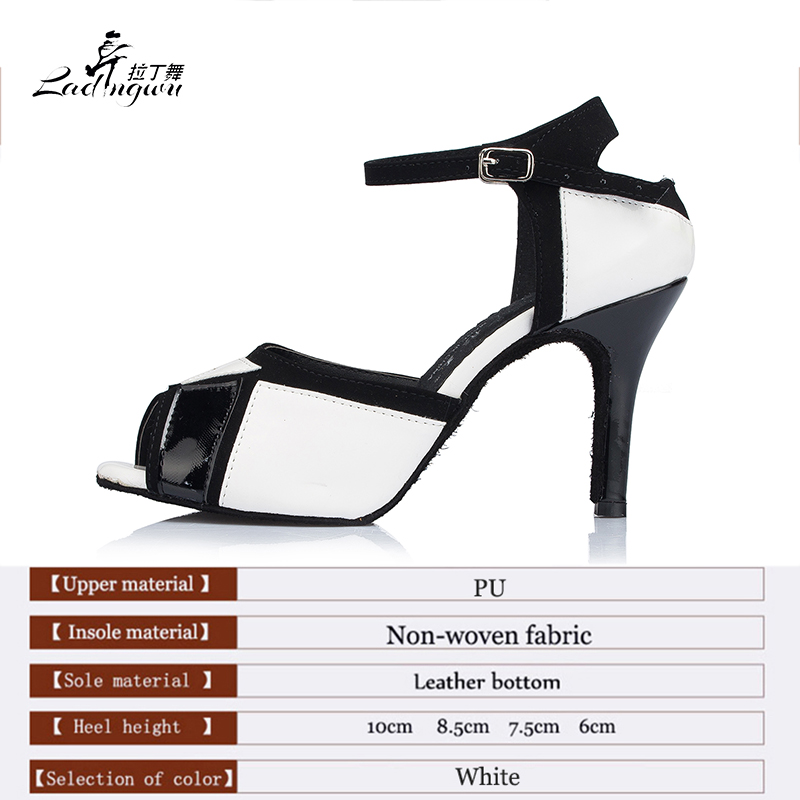 Ladingwu-女性のためのクラシックな黒と白のpuダンス - Women'S Shoes Z のレビューと価格