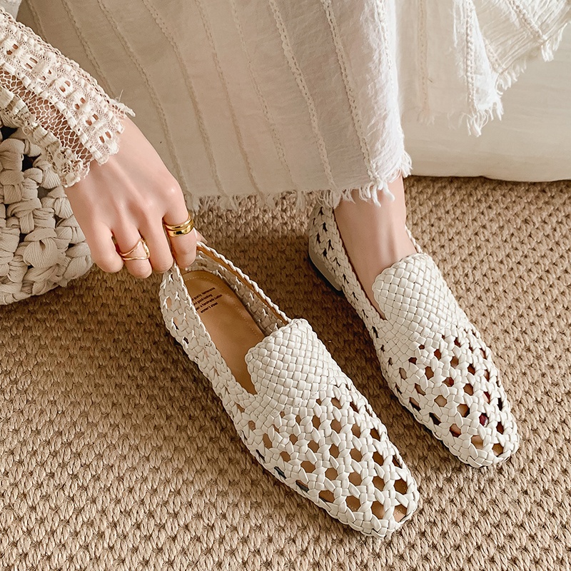 2026 ファッションホット販売本革編み込みサンダル女性ロー - Women'S Heels のレビューと価格