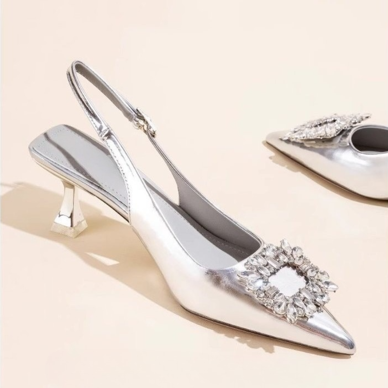 夏のレディースサンダル、新作レディースシューズ、ポインテッド - Strappy Heeled Sandals のレビューと価格