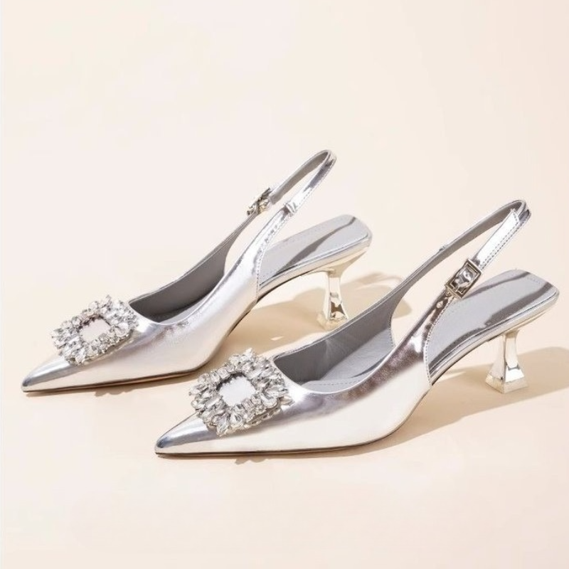 夏のレディースサンダル、新作レディースシューズ、ポインテッド - Strappy Heeled Sandals のレビューと価格