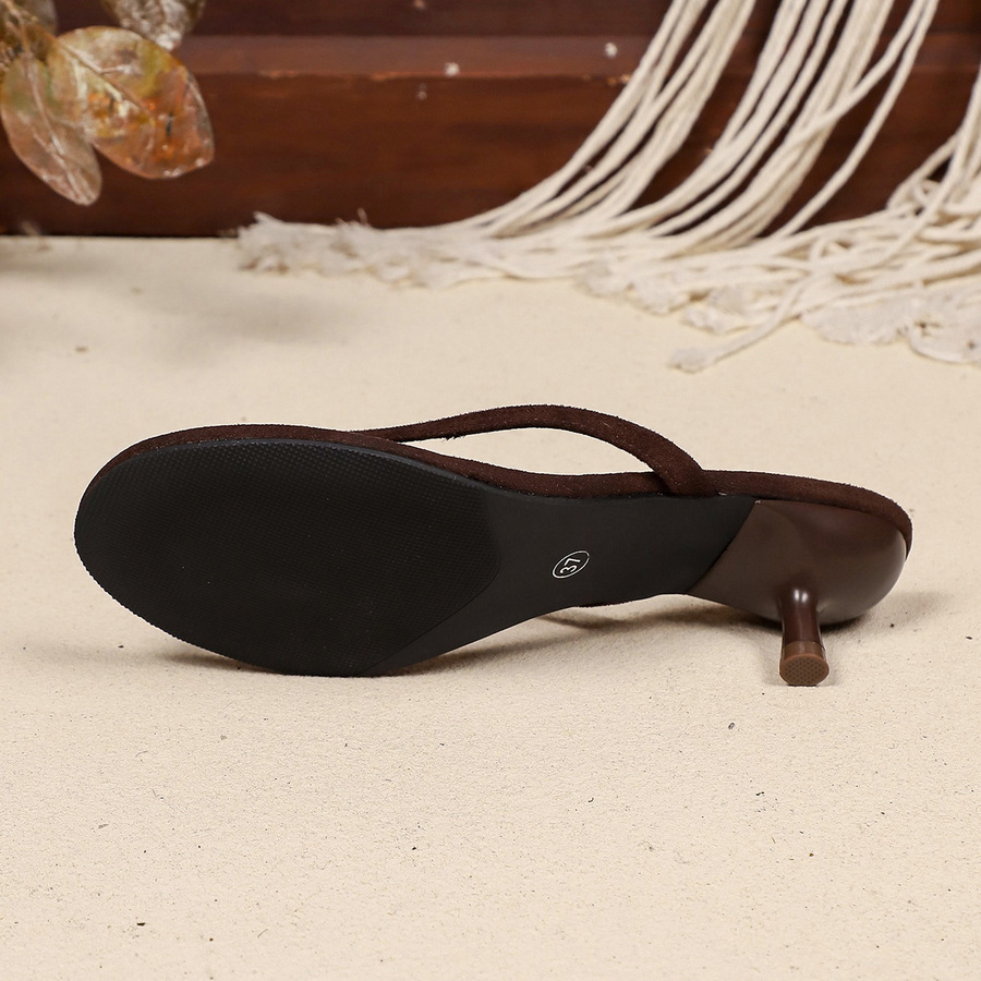 新型フェイクスエードヒール付きトングサンダル レディース ミ - Thong Flat Sandal のレビューと価格
