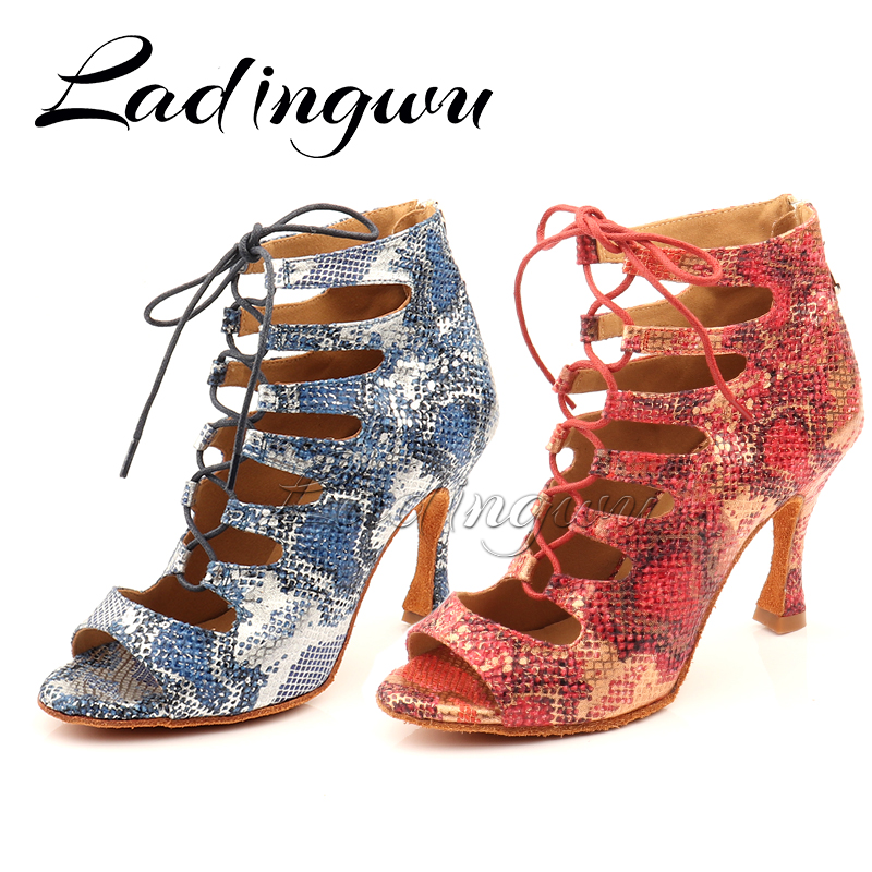 Ladingwuラテンブーツソフトボトムダンスシューズジッパ - Women'S Shoes Z のレビューと価格