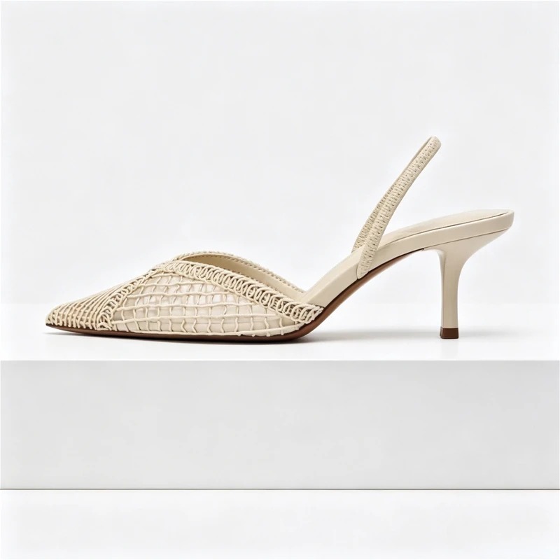 メッシュ織りヒールサンダル レディース セクシー ポインテッ - Women Shoes Brand のレビューと価格
