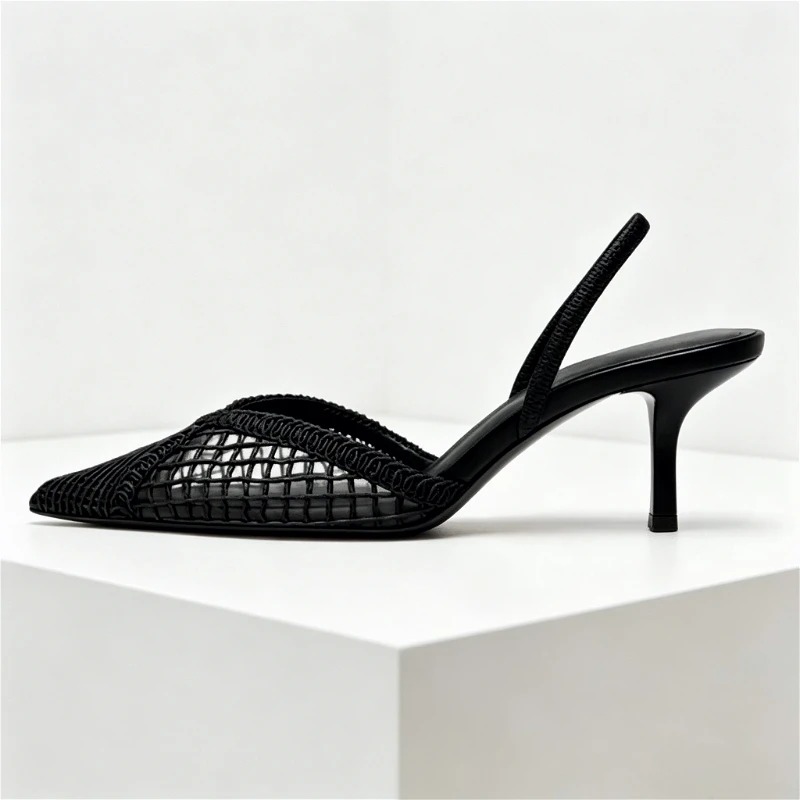 メッシュ織りヒールサンダル レディース セクシー ポインテッ - Women Shoes Brand のレビューと価格